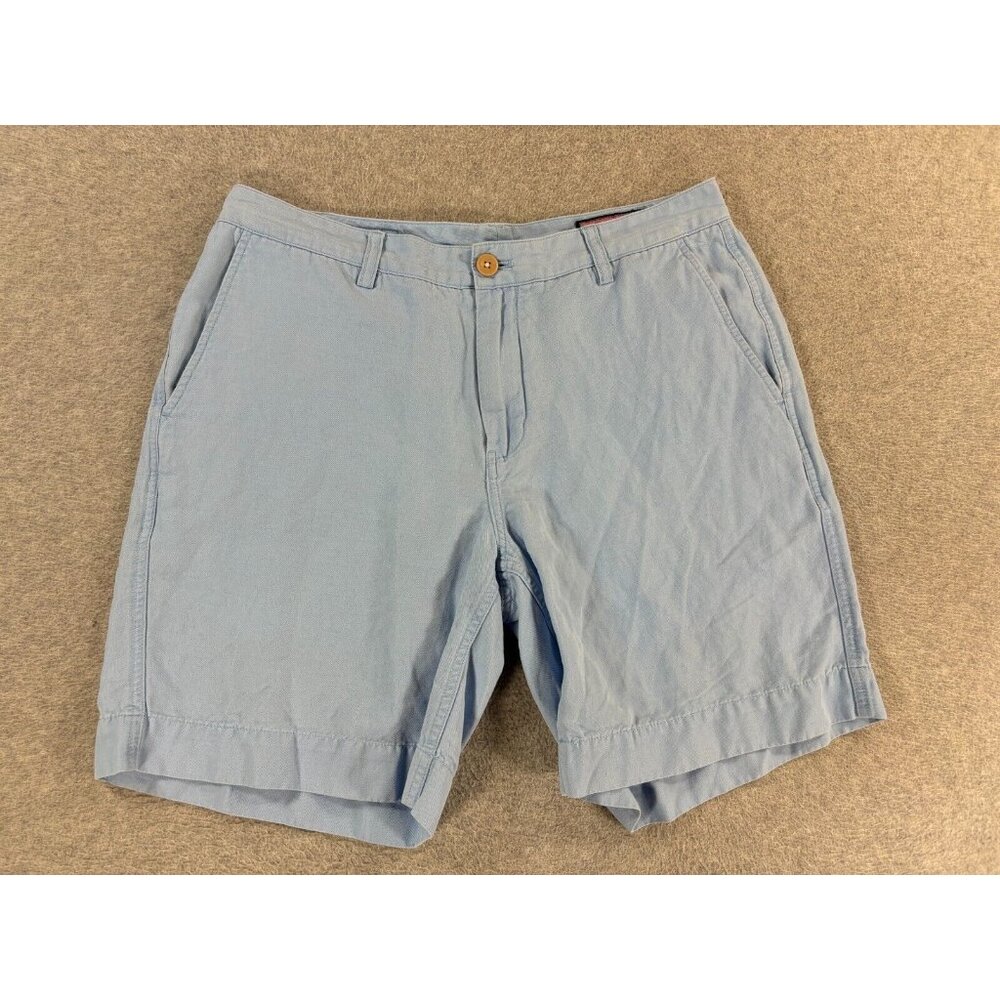 Vineyard Vine Linen/Cotton‎ Island Chino Shorts (Men's Size 33) Blue - 7"